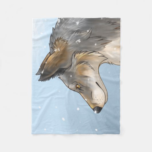 Northwestern Wolf Fleece Deken (Voorkant)