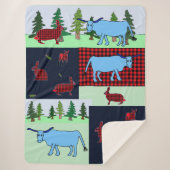 Northwood Lumberjackrabbit en Babe blanket Sherpa Deken (Voorkant)