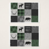 Northwoods Adventure Patchwork - gris et vert (Devant & derrière)