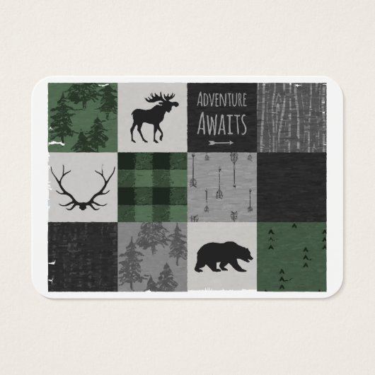 Northwoods Adventure Patchwork - gris et vert (Devant)