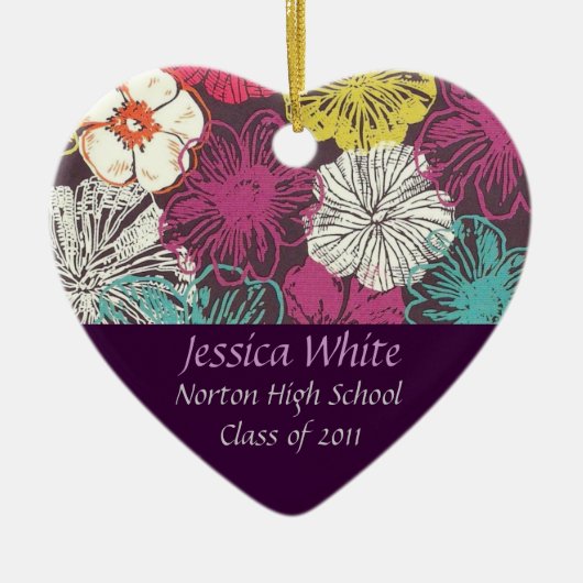 Norton Class of 2011 Heart Keepomwille Keramisch Ornament (Voorkant)