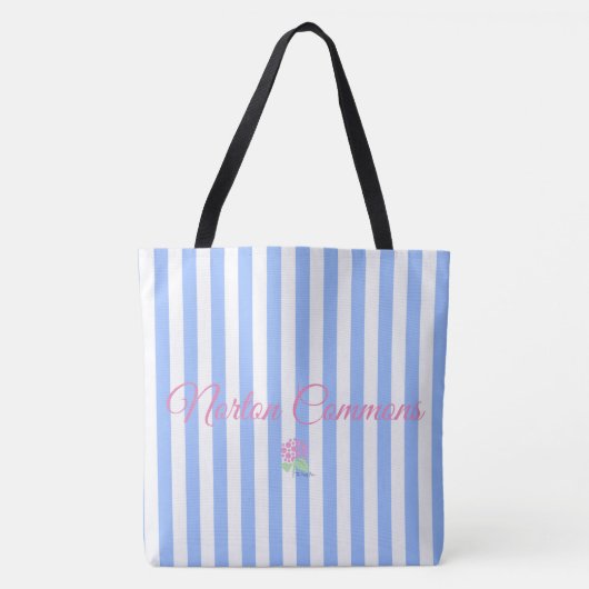 Norton Commons blauwe streep canvas tas (Voorkant)
