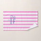 Norton commons handdoek roze streep (Handdoek)