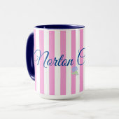 Norton Commons roze streep mok (Voorkant links)