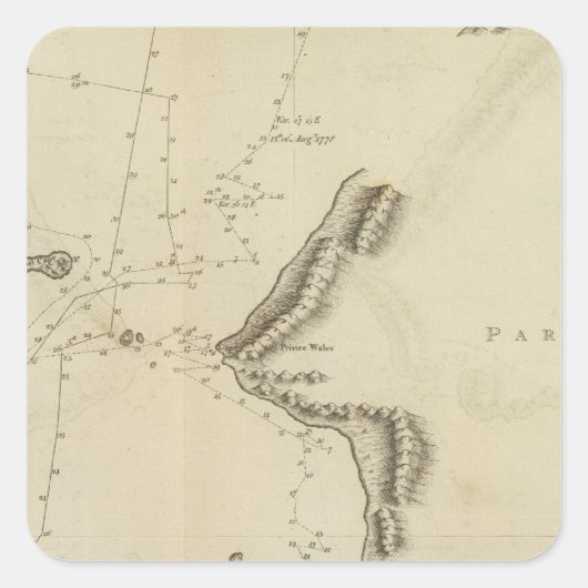 Norton Sound, Bherings Strait, Alaska Vierkante Sticker (Voorkant)