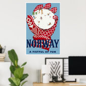 Norvège, affiche de voyage de ski (Bureau à domicile)