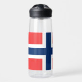 Norvège Bouteille d'eau, drapeau national norvégie (Avant)