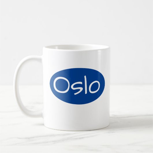 Norvège Oslo Unique Font Mug (Gauche)