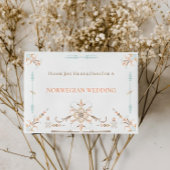 Norvège Romaling Folk Art Wedding Invitations