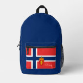 Norvège, sac à dos bleu, drapeau norvégien / patri (Recto)