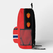 Norvège, sac à dos rouge, drapeau norvégien / patr (Droite)