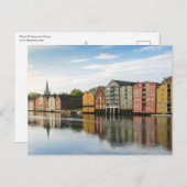 Norvège Trondheim Maisons Carte postale (Devant / Derrière)