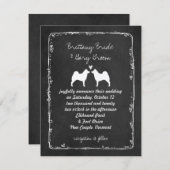 Norvégien Elkhounds Faire-part Mariage (Devant / Derrière)