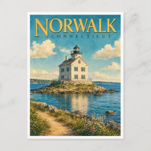 Norwalk Connecticut Sheffield Island GeoSaga Briefkaart