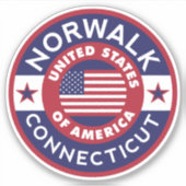 NORWALK, Connecticut Sticker (Voorkant)