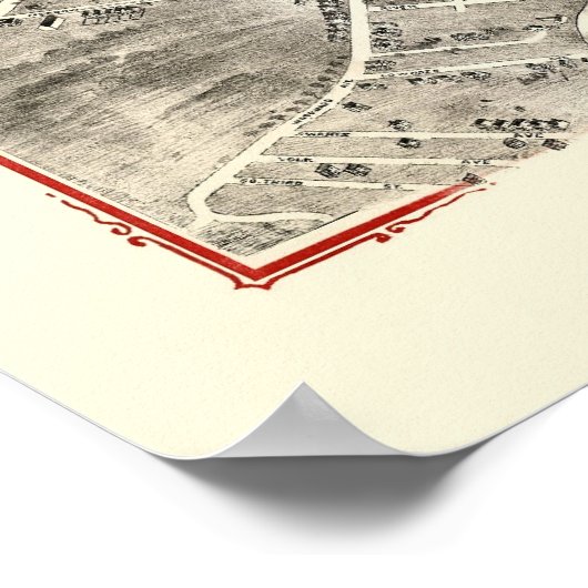 Norwalk, CT Panoramic Map - 1899 Poster (Hoek)