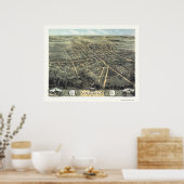 Norwalk, OH Panoramic Map - 1870 Poster (Keuken)