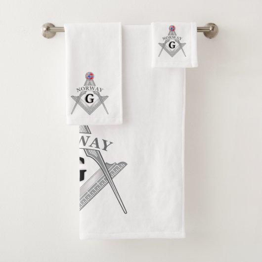 Norway freemasonry sign bad handdoek (Insitu)