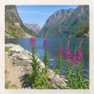 Norway Gudvangen Village Scene Glass Onderzetter Glazen Onderzetter