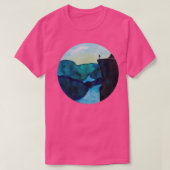 Norway Preikestolen I Backpacker I Watercolour Des T-shirt (Design voorkant)