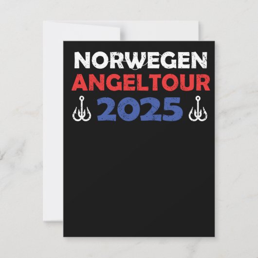 Norwegen Angeltour 2025 Angeltrip Geschenkidee Kaart (Voorkant)