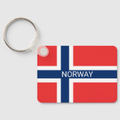 Norwegian Country Flag Custom sleutelhanger Gift (Achterkant)
