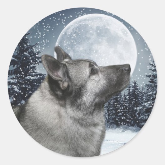 Norwegian Elkhound Sticker (Voorkant)