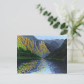 Norwegian fjord approaching sunset briefkaart (Staand voorkant)