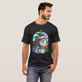 Norwegian Forest Cat Funny Santa Christmas Tree De T-shirt (Voorkant volledig)