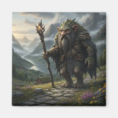 Norwegian Mountain Troll-Folklore Art Magneet (Voorkant)