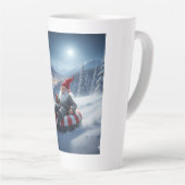 Norwegian Nisse Sledding, Latte Mug (Angle droit)