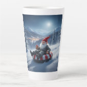 Norwegian Nisse Sledding, Latte Mug (Devant)
