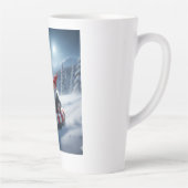 Norwegian Nisse Sledding, Latte Mug Latte Mok (Rechts)