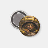 Norwegian Troll Hiding Under Bridge, Magnet Magneet (Voorkant / Achterkant)