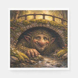 Norwegian Troll Hiding Under Bridge, Napkins Servet