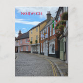 Norwich bâtiments colorés vue carte postale (Devant)