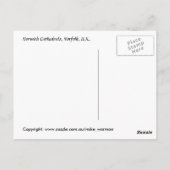 Norwich Cathedrals. Briefkaart (Achterkant)