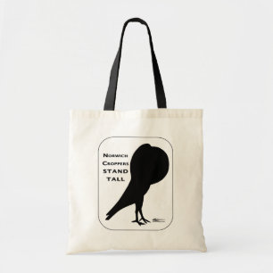 Norwich Cropper duiven staan hoog Tote Bag