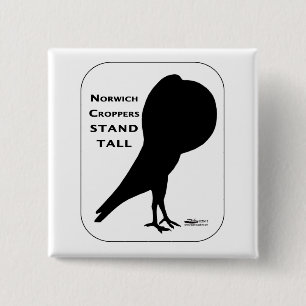 Norwich Croppers, standaard Vierkante Button 5,1 Cm
