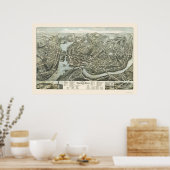 Norwich CT Panoramic Map - 1876 Poster (Keuken)