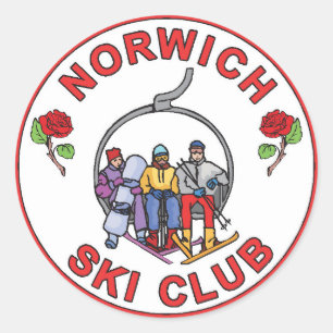 Norwich Ski Club stickers (3 "x3" set van 6)