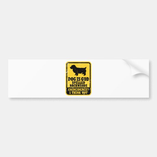 Norwich Terrier Bumpersticker (Voorkant)