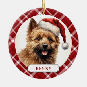 Norwich Terrier Chien Cercle en céramique ornement