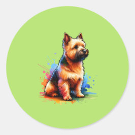 Norwich Terrier Dog Ronde Sticker