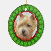 Norwich Terrier Happy Howliday Keramisch Ornament (Links)