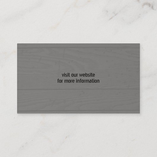 Norwich Terrier Hondenras Silhouette Faux Wood Visitekaartje (Achterkant)