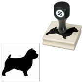 Norwich Terrier Hondenras Silhouette Rubberstempel (Gestempeld)