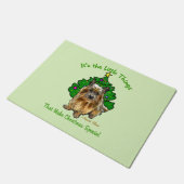 Norwich Terrier Lovers Kerstversiering Deurmat (Schuin)