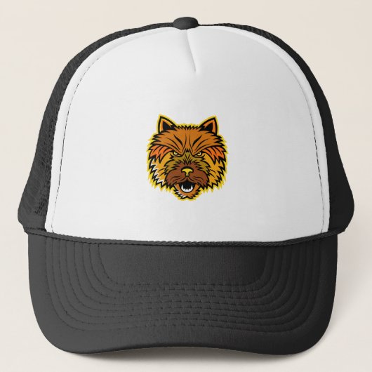 Norwich Terrier Mascot Front Trucker Pet (Voorkant)