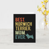 Norwich Terrier Moeder Ooit Hondenliefhebbers Moed Kaart (Gele Bloem)